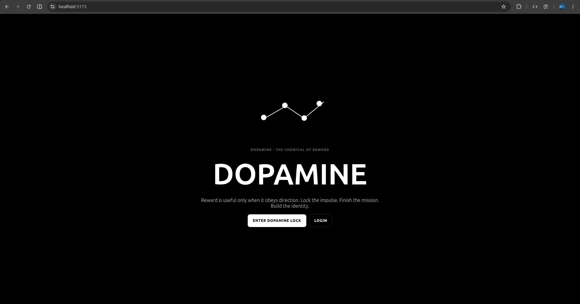 Dopamine Lock Web landing page screenshot